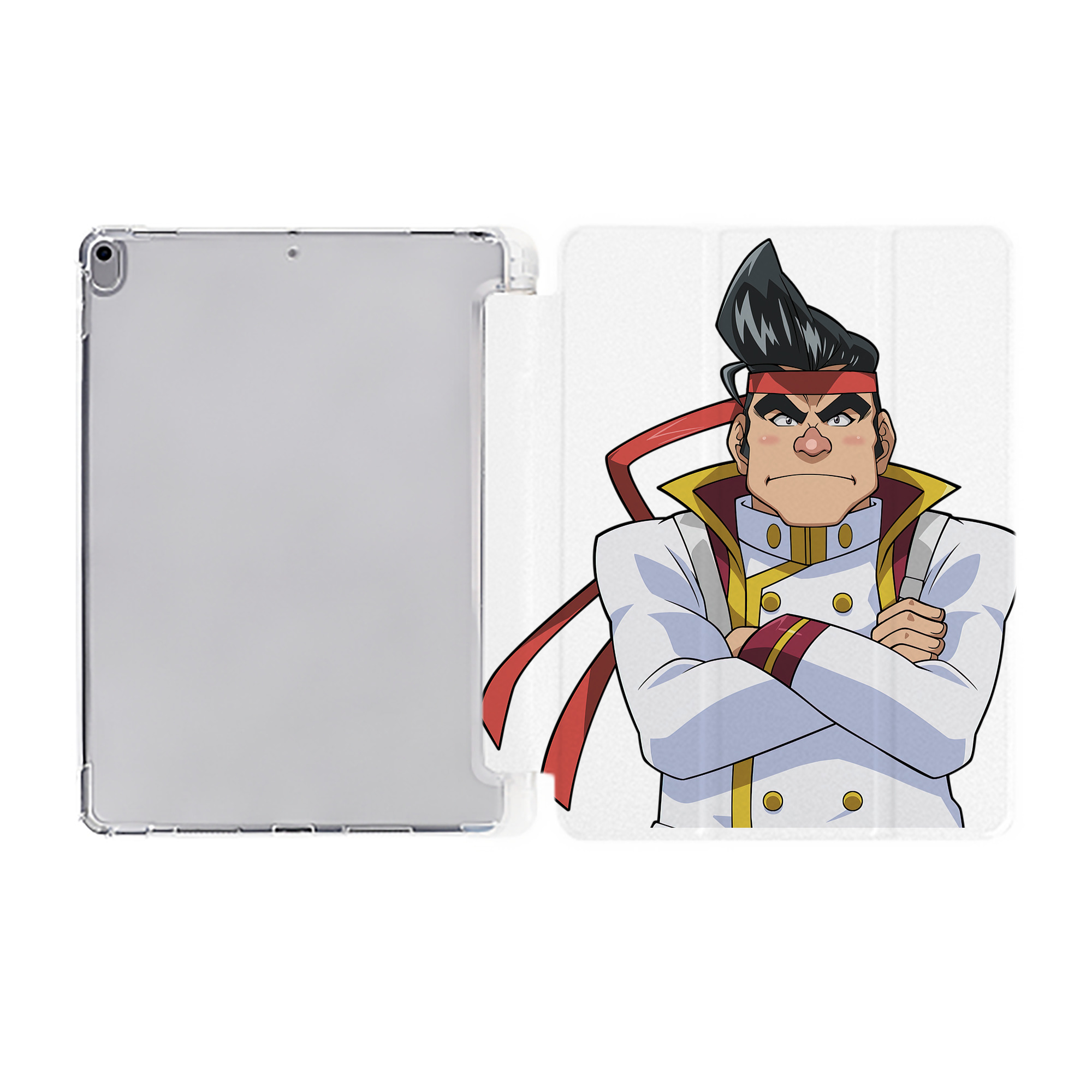（画像用） 遊☆戯☆王 Yu-Gi-Oh! IPad ケース ペン収納付き 三つ折りスタンド PUレザー×シリコン 対応機種9.5/10.5/10.9インチ